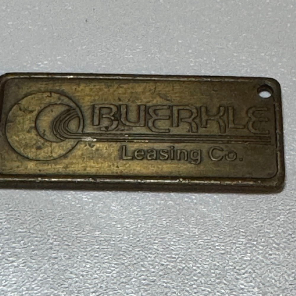 Buerkle Leasing Co. Vintage Metal Business Card Address Phone Number St‎ Paul MN